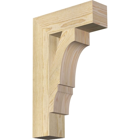 Ekena Millwork Balboa Block Rough Sawn Bracket, Douglas Fir, 4"W x 14"D x 22"H BKT04X14X22BOA05RDF